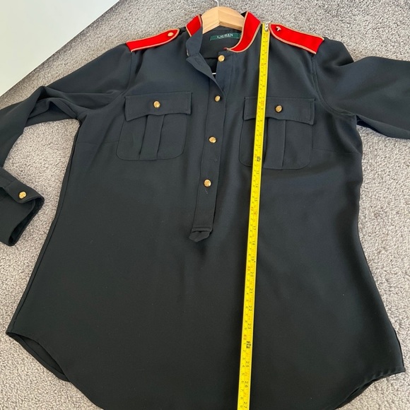 RALPH LAUREN WOMAN BLACK RED  shirt  LONG sleeves - Picture 8 of 8